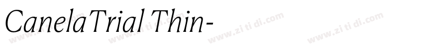 CanelaTrial Thin字体转换